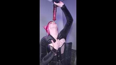 It's like pornographic sword swallowing