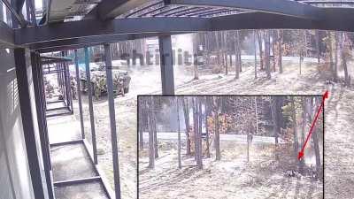 Gostomel freeway, Kyiv region. February 25, 2022. The Russians so mercilessly shot civilians who just wanted to save themselves that they also killed their own sniper. While firing shots at the VAZ 2106 civilian car, 