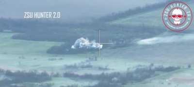 RU POV. Ukrainian positions are struck by the RU TOS-1A 