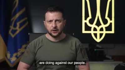 President Zelenskyy: As of this evening, the total number of Russian missiles that have hit our cities is 2,811. We have all the evidence of what the Russian military is doing against our people. One such piece of evidence is in the video.