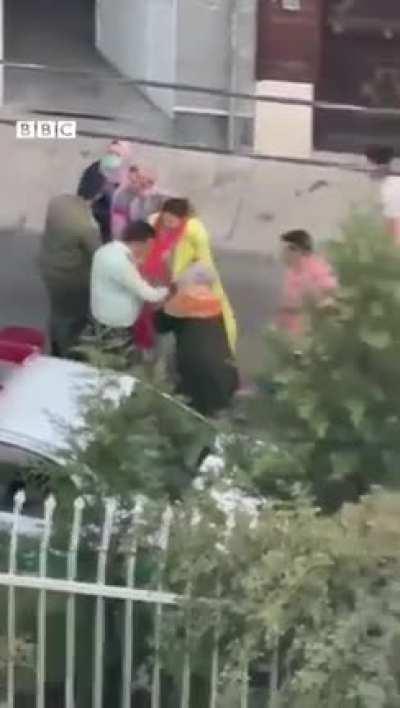 A man was beaten and arrested by the police for 