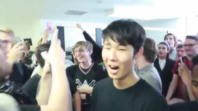 Halo Theme Song Performed By 80 Guys In 1 bathroom