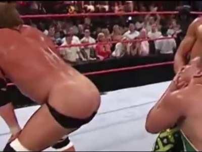 Shawn Michales trying to resist Triple H’s 🍑 [Not OC]