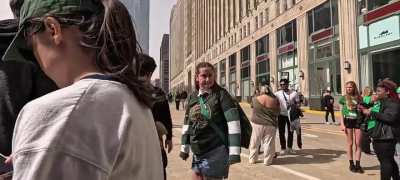 Chicago Wells Street Bridge Scuffle
