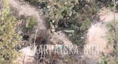 Ua pov Ukrainians observe a Russian commander beating his own men