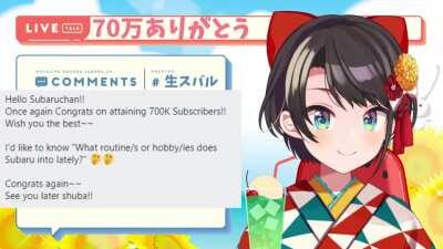 Subaru recently got a Piano and played a bit on stream (And Bonus blessed giggle)