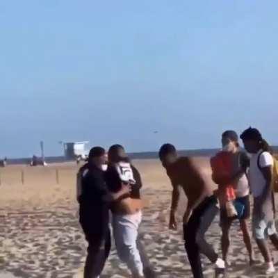 NLE Choppa and crew get into a fight