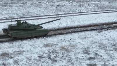 RU POV: Footage of Russian T-90M crew training in the rear of the military operation zone