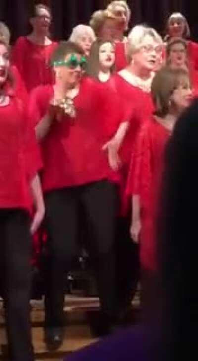 She took something stronger than egg nog, I'm guessing.