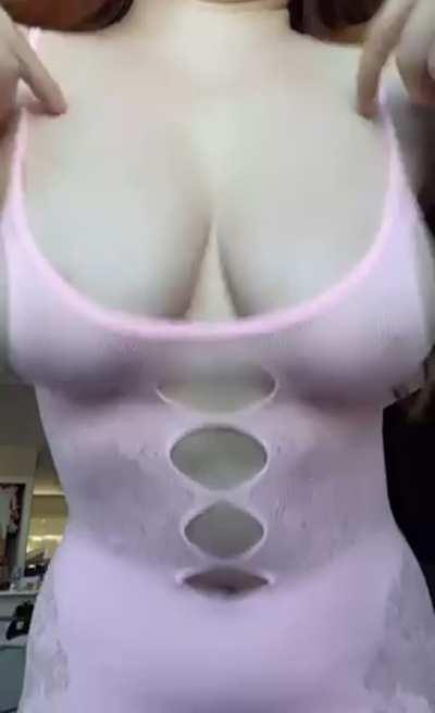 Natural tits look best in see through tops 