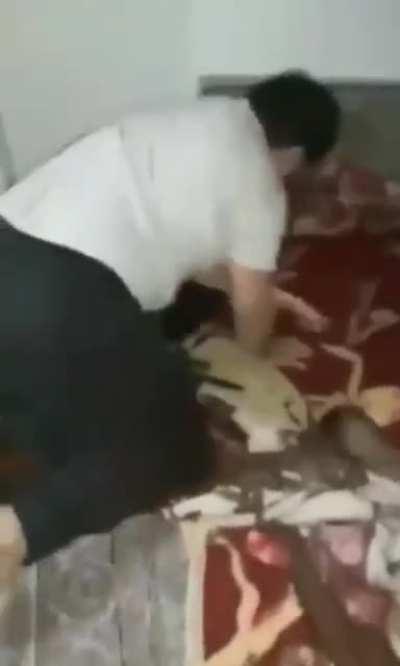 To prank his dad by cutting his beard