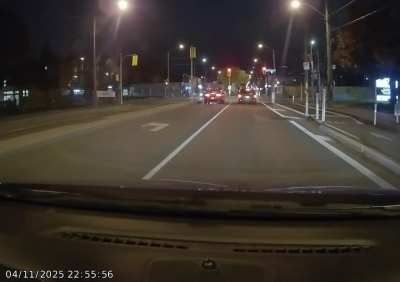 At least he was wearing a hi-vis vest?