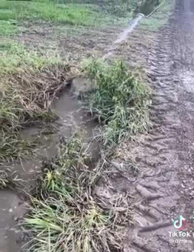 Cleaning out a culvert