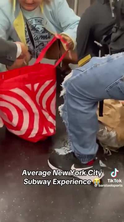 Crabby situation on NYC subway