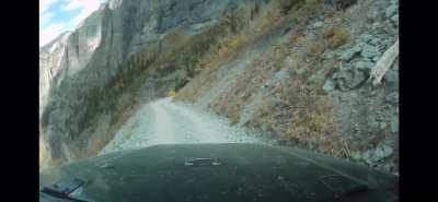 HMFT after falling off Black Bear Pass in Colorado.