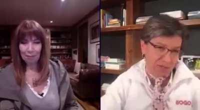 Claudia López defendiendo puntos de la reforma y regañando a los de su propio partido por el 