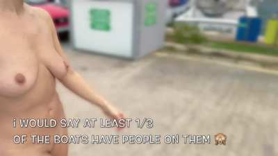 My challenge was to get naked where sailors are camping on their boats. Special Twist: i started early in the morning, so more and more people started to wake up and get on deck 🙈