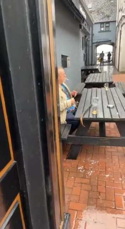 Mate sent me this video from outside the pub...