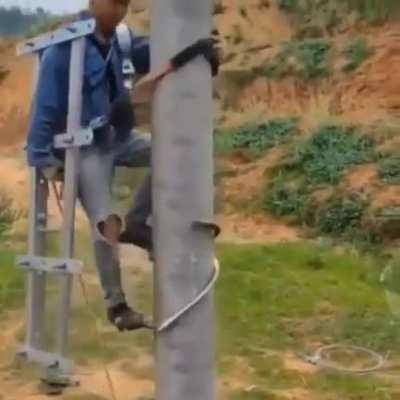 Climbing a pole