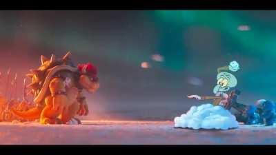 mario movie snow ball fight (2023)