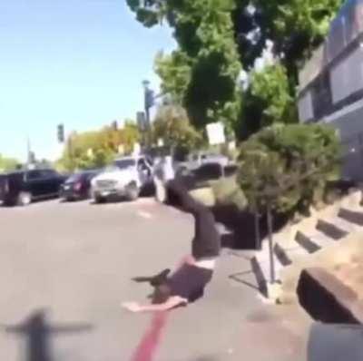 WCGW jumping this staircase