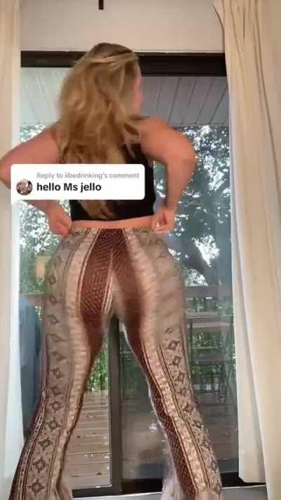 How does these flare pants look on my booty?