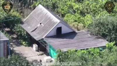 Combat operations of assault groups and the strike company of UAVs Manticore 214th Special Battalion OPFOR. Clearing operations in Zelenyi Hai, Donetsk region