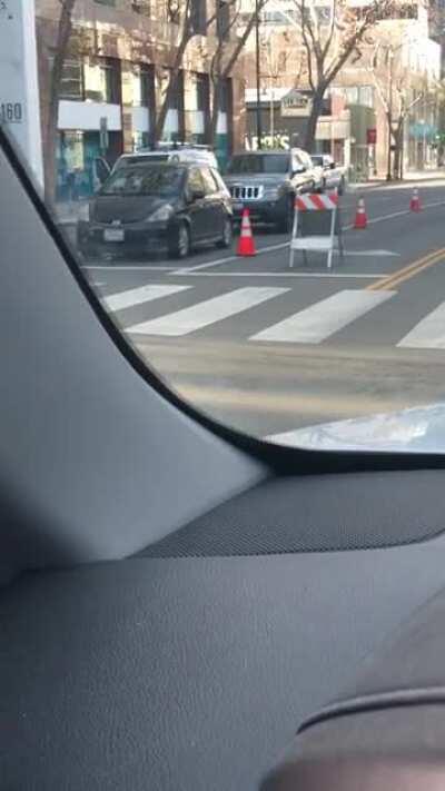 Self-proclaimed son of god out here doing “great things”, naked in the middle of a city street butt as$ naked on an e-wheelchair. Good vibe tho