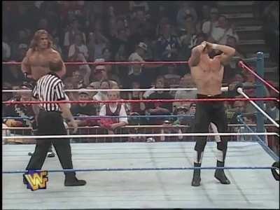 Ref: Break the hold now Shawn!! - Shawn Michaels: You sure you wan...🤷 ok, if you say so!