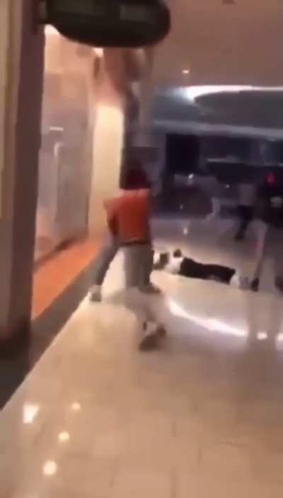 The BRAWL at the MALL: A huge group fight ends with a BRUTAL MORTAL KOMBAT KO!!!!!! 😱🥾🤯
