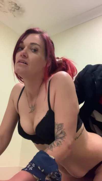 We couldn’t help but run off to the bathroom at a birthday party, until we got caught…