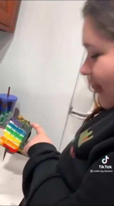 Excuse me I ordered a rainbow ca-