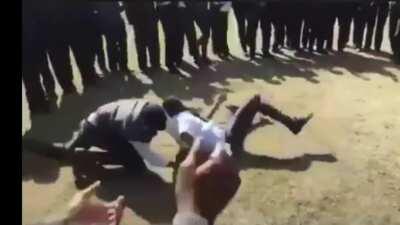 This happened at school 😂😂... they not really fighting