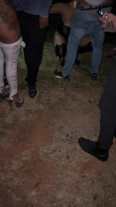 Fucking with several guys at the park with my blond friend!