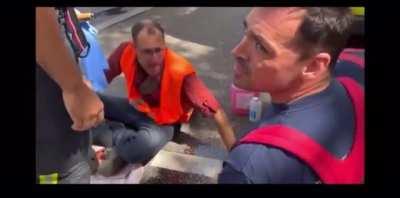 Guys who glued their hands to the ground…