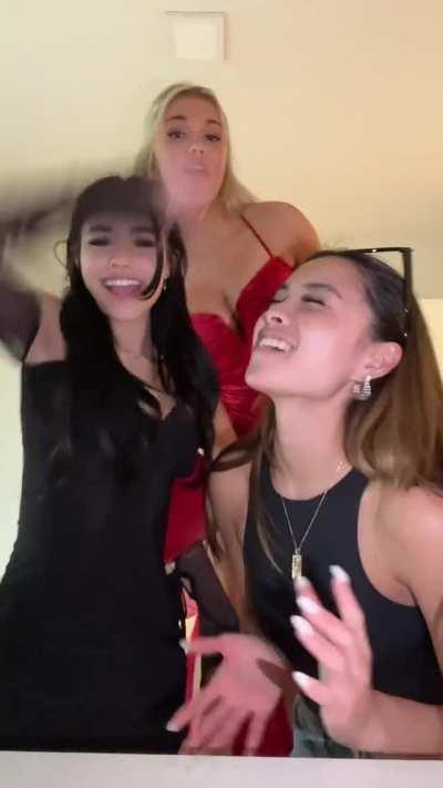 Breckie Hill with friends