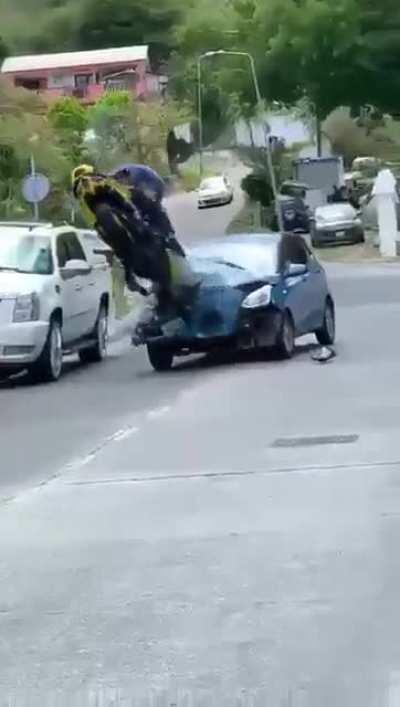 MotorBike stunt goes wrong