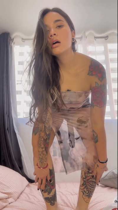 Look under Mommy's dress, there's a present waiting for you