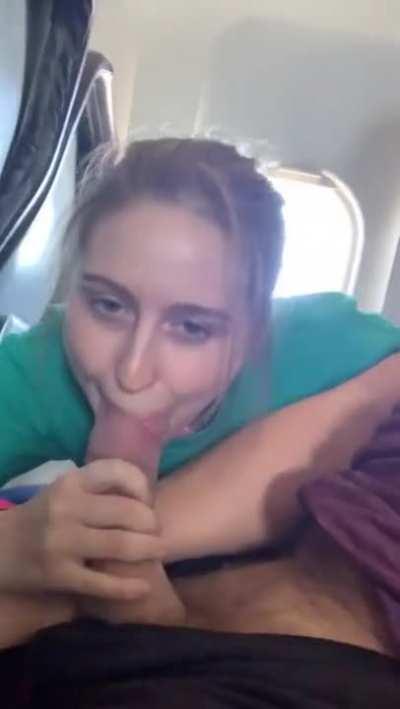 Airplane blowjob