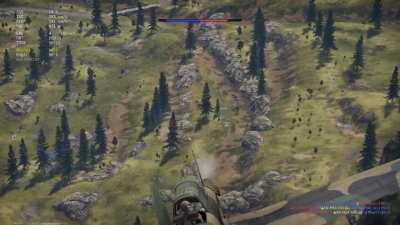 Killed by arty while in plane.