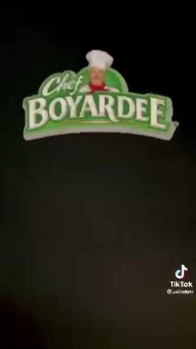 Chef boyardee on top.