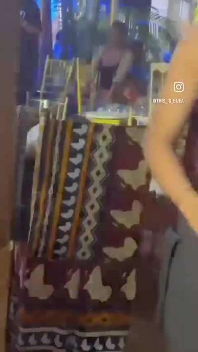 shes dancing both on the beat and ....