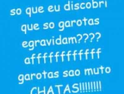 eu descubri que nao da pra engravida meninos (muito triste