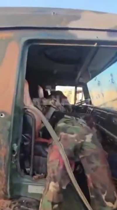 Syrian Rebel fighters ambush a troop carrier on the M5 road