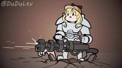 Amelia Watson groundpounds Fallout