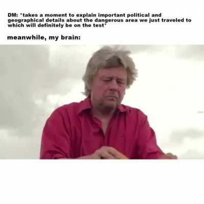 after breaking a Forever DM (TM) drought and rolling up a pc, I have forgotten the face of my father