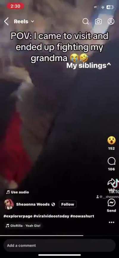 Just a member of Gen Z fighting their grandmother 