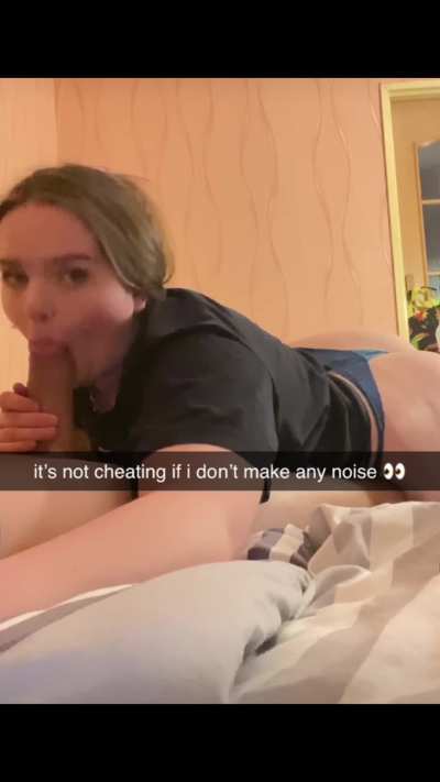 It’s not cheating because no one can catch us