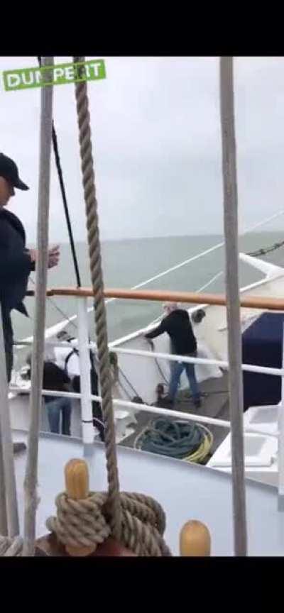 Crash on open waters