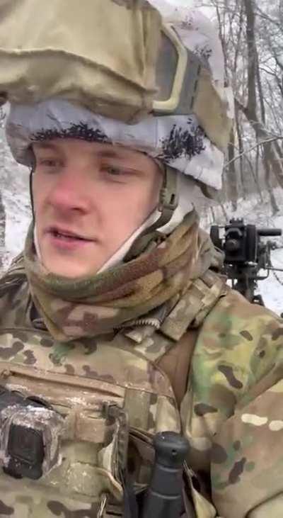 Bakhmut soldier Roman after a successful clean-up mission at night